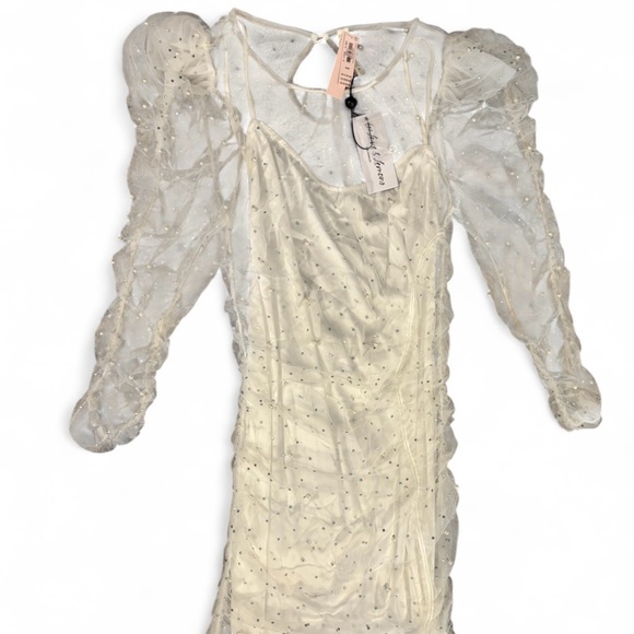 NWT For Love & Lemons Victoria’s Secret Pearl Slip Mini Dress - Picture 3 of 8